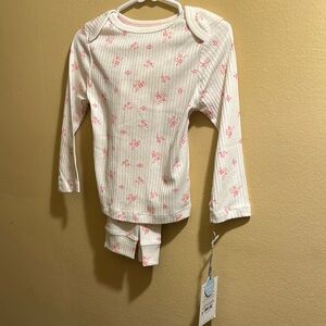 Cloud Island Pink Floral Kids Pajamas